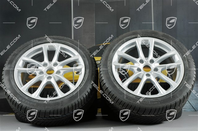 19" Koła zimowe, komplet "Panamera S", felgi 9J x 19 ET64 + 10,5 J x 19 ET62 + opony zimowe Continental ContiWinterContact PS830 P 265/45 R19 + 295/40 R19