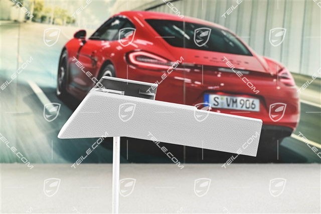 Front seat rail cover, rear, Steel Grey