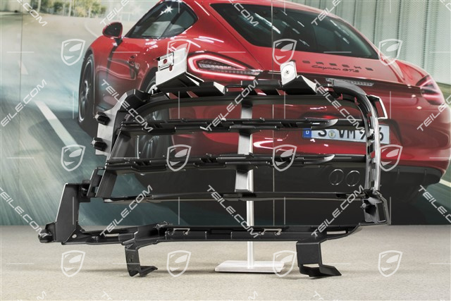 Front bumper, side ventilation grille, Black matte, R