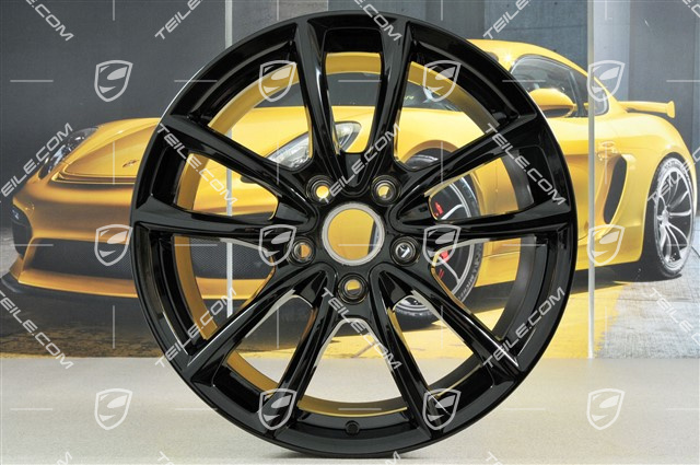 19" Felge Panamera S, 10,5J x 19 ET62, schwarz hochglanz
