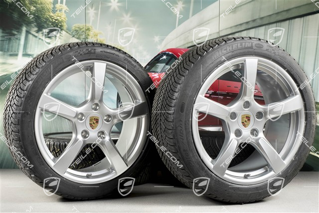 19-inch Cayman S winter wheels set, rims 8J x 19 ET57 + 10J x 19 ET45, Michelin Pilot Alpin 4 winter tires 235/40 R19 +265/40 R19