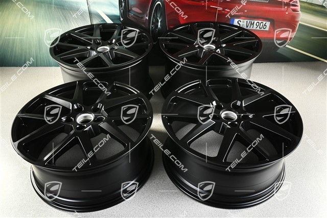 21" Felgensatz Panamera Sport Design, 9,5J x 21 ET71 + 11,5J x 21 ET69, schwarz seidenmatt