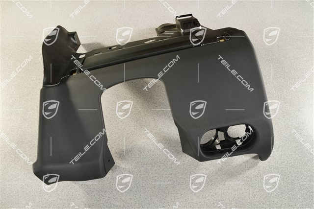 Dashboard trim lower part, Leather, Black