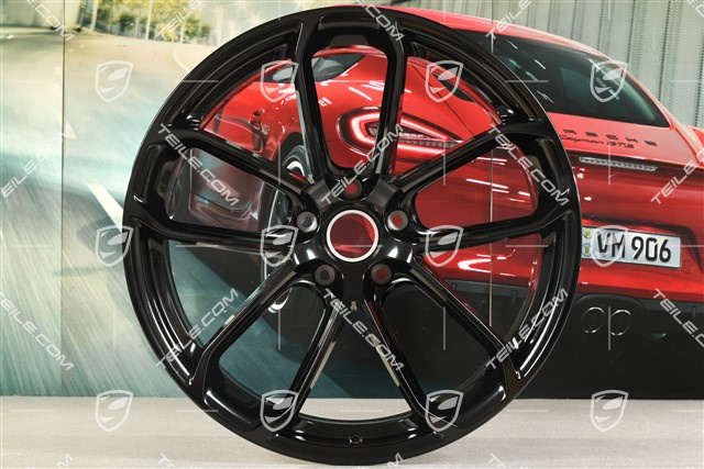 22-inch wheel rim, GT COUPE, front, 10,5J x 22 ET49, black high gloss