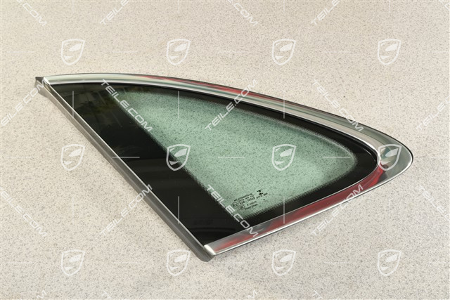 Seitenscheibe mit Zierleiste, Aluminium-Paket Chrom-look, L