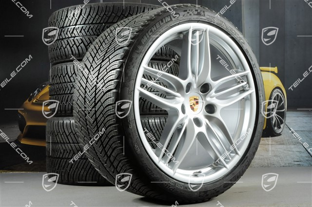 20" Sport Design Winterräder Satz, 8,5J x 20 ET51 + 11J x 20 ET70 + Michelin Winterreifen 245/35 ZR20 + 295/30 ZR20, mit RDK-Sensoren, DOT/Bj. 2014