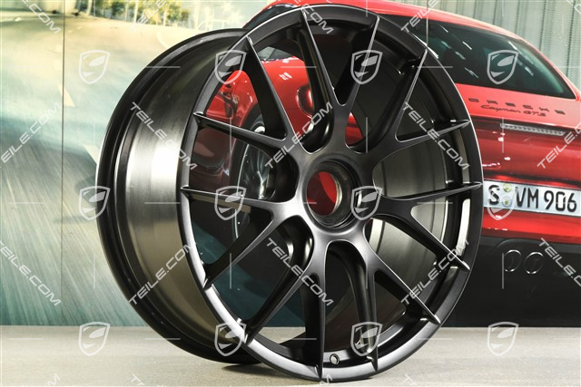 GT2RS / GT3RS wheel rim/disc, Magnesium, central lock, 9,5J x 20 ET50, black satin mat