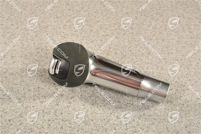 Spyder, PDK, Wählhebel / Schaltknopf, Alcantara Race Tex, Schwarz