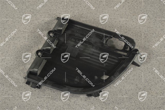 Air inlet / duct / guide cover, lateral, Black matte, PDC, R