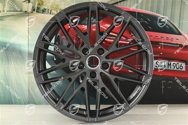 22" komplet felg Macan RS Spyder Design, 9J x 22 ET29 + 11J x 22 ET47, vesuvio grey
