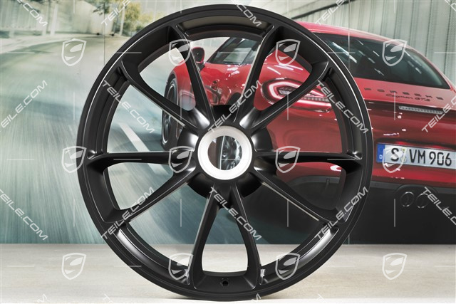 20" rims set GT3, 9J x 20 ET55 + 12J x 20 ET47, in black satin-mat
