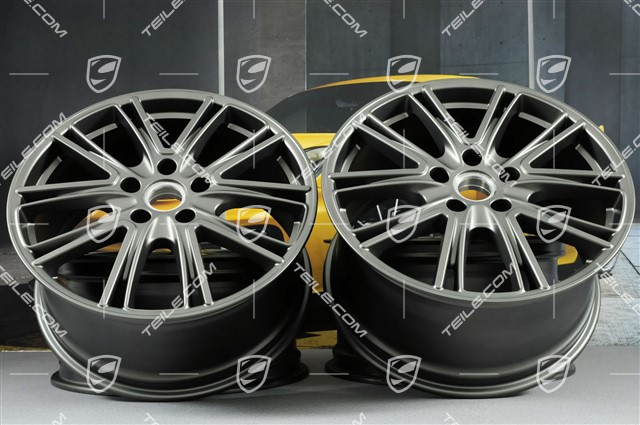 20" komplet felg Exclusive Design, 10,5J x 20 ET71 + 9,5J x 20 ET71, do użytku w zimie, platinum satynowy półmat
