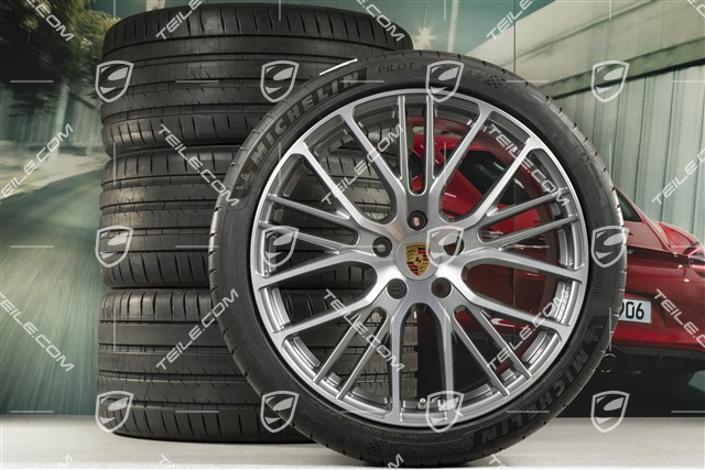 21" Panamera Exclusive Design Sport Sommerräder Satz, Felgen 9,5J x 21 ET71 + 11,5J x 21 ET69 + Michelin Sommerreifen 275/35 R21 + 315/30 R21, mit RDK-Sensoren