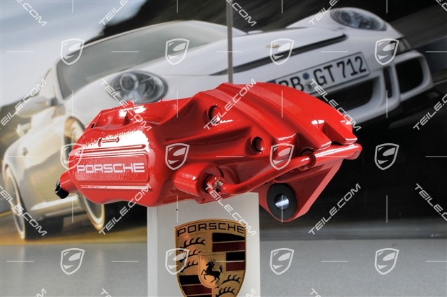 Zacisk hamulcowy bez klocków, czerwony, Turbo 3,6, R