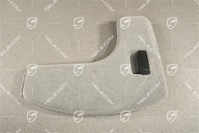 Deckel, Seitenwandverkleidung, Teppich / Perlvelours, Stahlgrau, R
