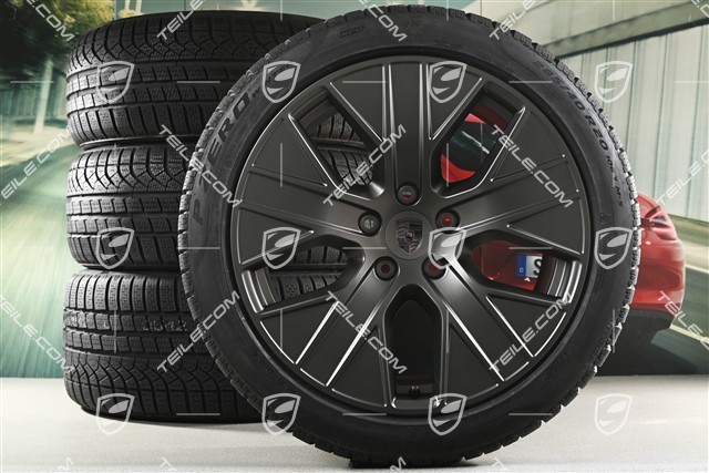 20" koła zimowe Turbo Aero, komplet, felgi 9J x 20 ET54 + 11J x 20 ET60 + NOWE opony zimowe Pirelli 245/45 R20 + 285/40 R20, Turbonite