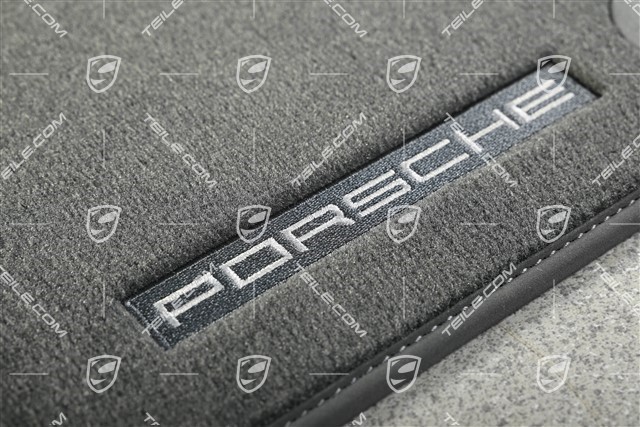 Dywaniki podłogowe, welurowe, zestaw, 4szt Slate Grey / szare