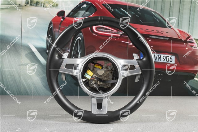 Steering wheel with shifting paddles (PDK) without display, Black