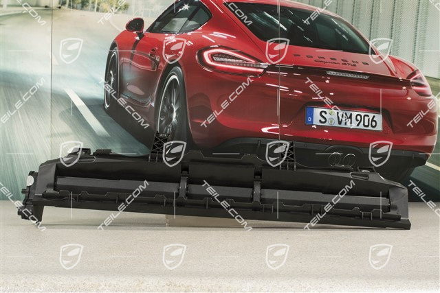 Radiator Grille Shutter with engine / air flap, centre, Black matte