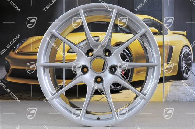 19-inch Boxster Spyder wheel, silver, 10J x 19 ET42