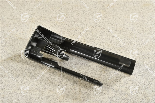 Seat rail cover, front, Black, L