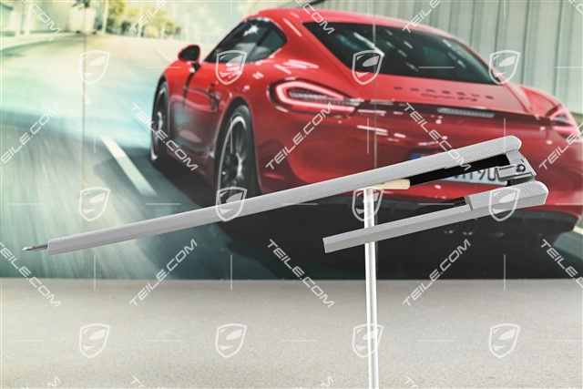 Front seat rail cover, front, Steel Grey, L
