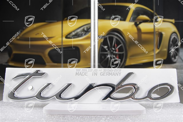 Logo / emblem "Turbo", chrome
