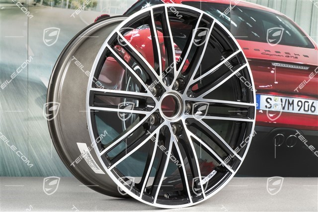 20" felga 911 Turbo IV, 9J x 20 ET51, czarny wysoki połysk