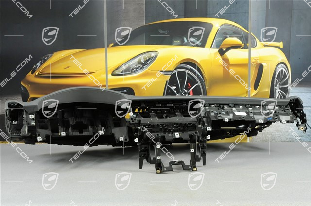 Dashboard trim, leather, Slate Grey