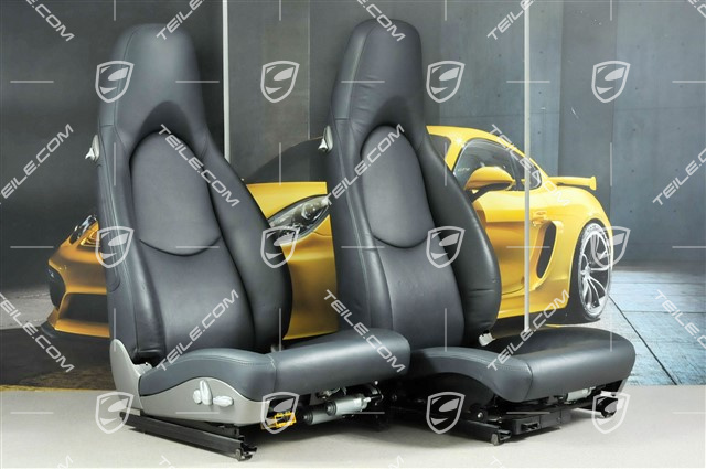 Seats, el. adjustable, heating, Ventilation, leather, Sea blue, set (L+R)