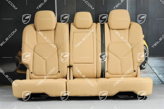 Rear Seats, embossed leather, Luxor Beige, set L+R