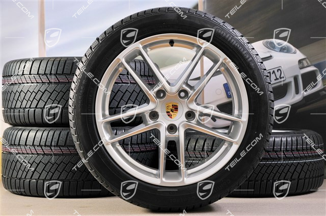 19" Panamera TURBO II Winterräder Satz, Felgen 9J x 19 ET 60 + 10J x 19 ET61 + Continental Winterreifen, 255/45 R19+285/40 R19, ohne RDK