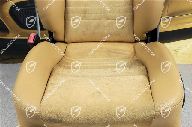 Sitz, manual einstellbar, Kunstleder/Alcantara, Savannabeige, beschädigt, L