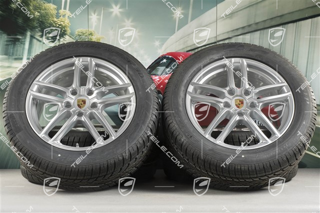 19" Cayenne Turbo IV Winterräder Satz Facelift 2014->, Felgen 8,5J x 19 ET59 + Dunlop Winterreifen 265/50 R19, mit RDK-Sensoren, DOT 15