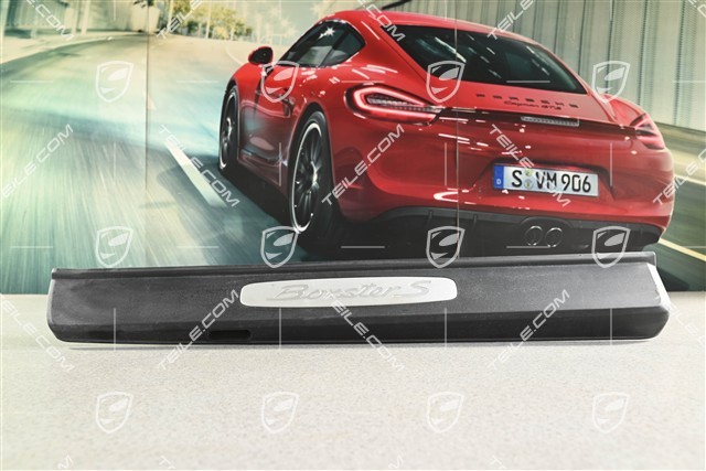 Blende, Einstiegleiste mit Schriftzug BOXSTER S, Schwarz, R