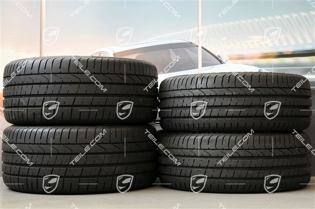 19-inch Boxster S summer wheel set, 8J x 19 ET57 + 9,5J x 19 ET45 + NEW Pirelli summer tyres 235/40 ZR19 + 265/40 ZR19, with TPM