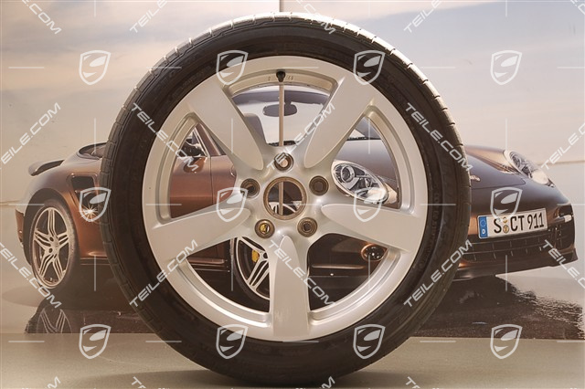 18" Cayman S Sommerräder Satz, Felgen 8J x 18 ET57 + 9J x 18 ET43 + Reifen 235/40 ZR18 + 265/40 ZR18