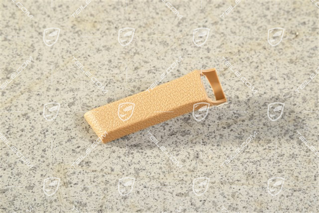 Front seat rail adjuster cover, Sand beige, L