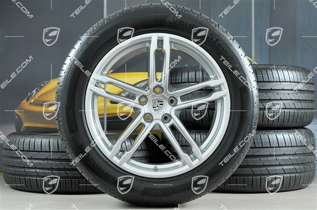 19-inch "Macan Turbo" summer wheels set, rims 8J x 19 ET21 + 9J x 19 ET21, summer tyres Hankook Ventus S1 evo2 235/55 R 19 + 255/50 R 19, with TPMS