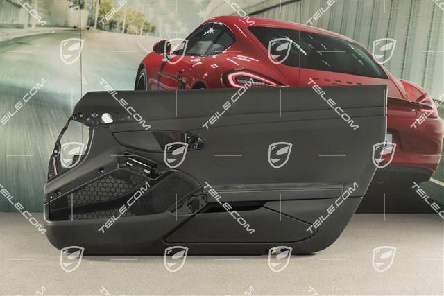 Türverkleidung ohne Zierleiste, Kunstleder / slush, Schwarz, Klangpaket ASK, R