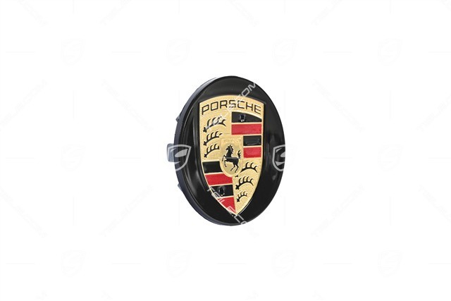 Hub cap, concave, coloured crest, black high gloss