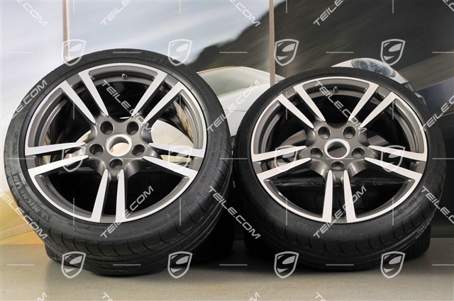 19" Sommerräder Satz Turbo II, Felgen 8,5J x 19 ET56 + 11J x 19 ET51 + NEUE Michelin Sommerreifen 235/35R19 + 305/30R19, RDK System