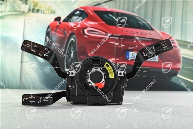 Steering column stalk switch, Cruise control / Heated / headlight cleaning system / w/o rear wiper / 3-spoke multifunction steering wheel
