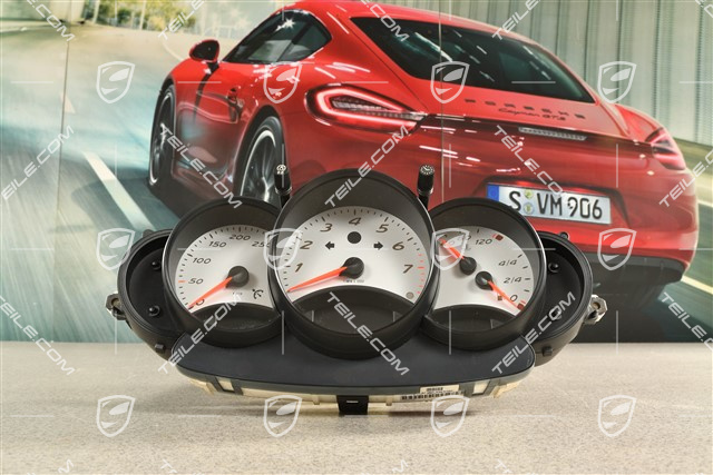 Instrument cluster / Speedometer, 5-speed manual transmission, White Dials