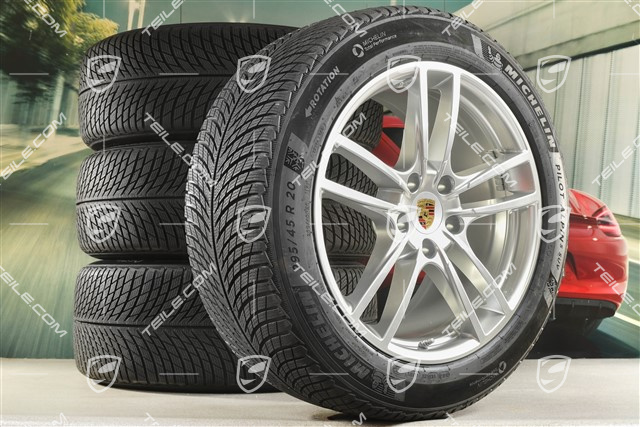 20-inch Cayenne Sport winter wheel set, rims 9J x 20 ET50 + 10,5J x 20 ET64 + NEW Michelin winter tyres 255/55 R20 + 295/45 R20, with TPMS