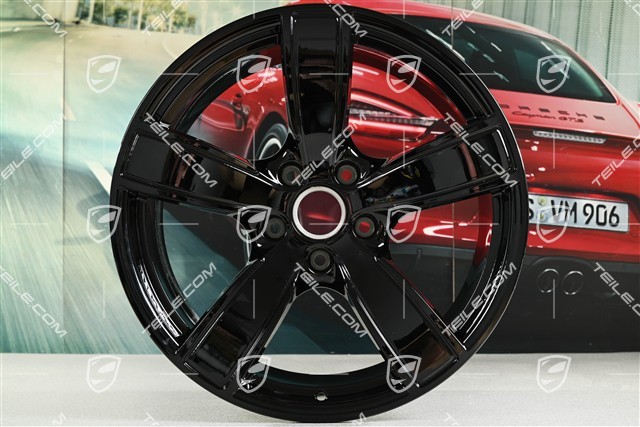 20" Felgensatz Carrera Sport, 8,5J x 20 ET57 + 10,5J x 20 ET51, schwarz hochglanz