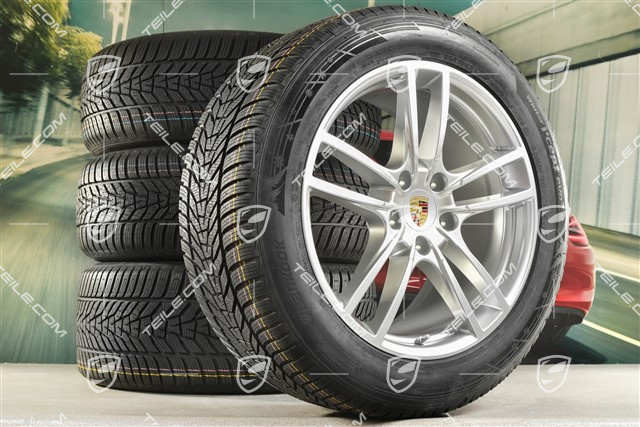 20" koła zimowe Cayenne COUPE Sport, komplet, felgi 9J x 20 ET50 + 10,5J x 20 ET55 + NOWE opony zimowe Hankook 255/55 R20 + 295/45 R20, z czujnikami ciśnienia