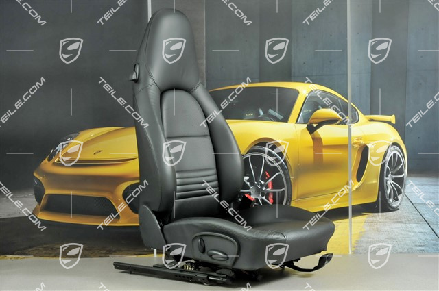 Sitz, manual einstellbar, Leder/Kunstleder, Schwarz, R
