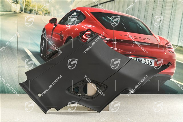 Seitenwandverkleidung, hinten, Leder, Schwarz, Cabrio, L