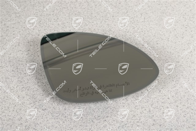 Spiegelglas, konvex, automatisch abblendbar, separat beheizbar, R